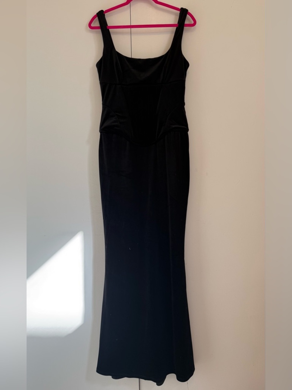 House of CB Yasmina Corset Black Velvet Gown - Picture 6 of 8